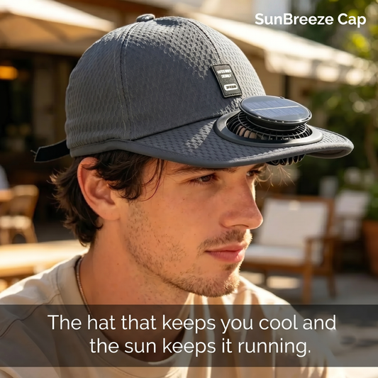SunBreeze Cap — Solar-Assisted Cooling Fan Hat