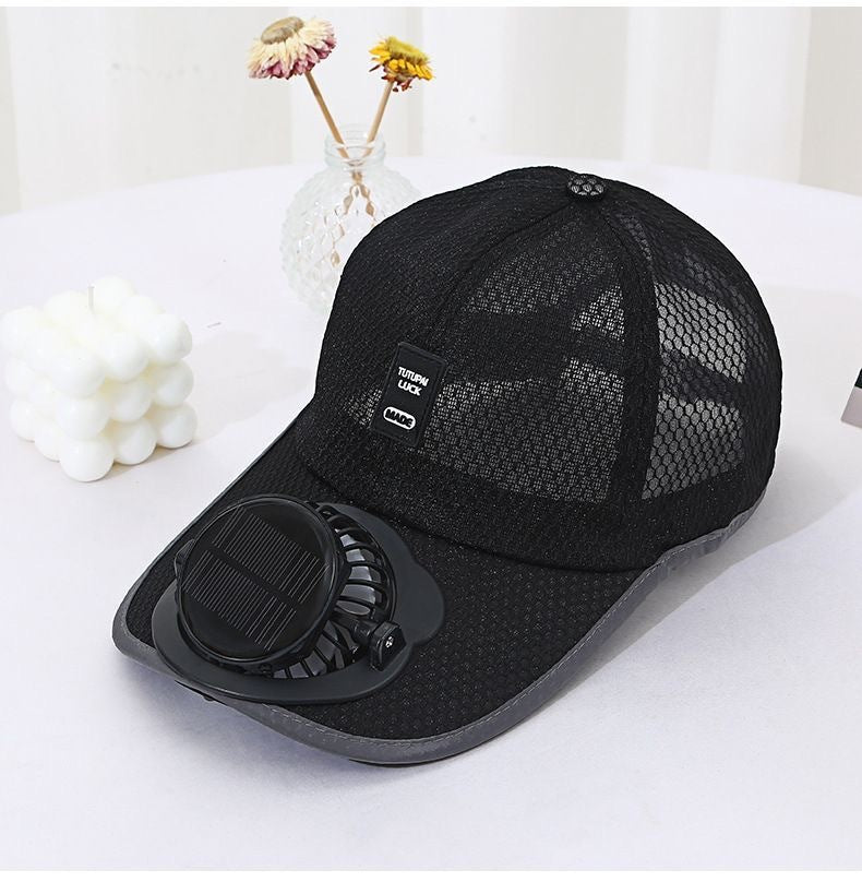 SunBreeze Cap — Napenergiával működő ventilátoros nyári sapka