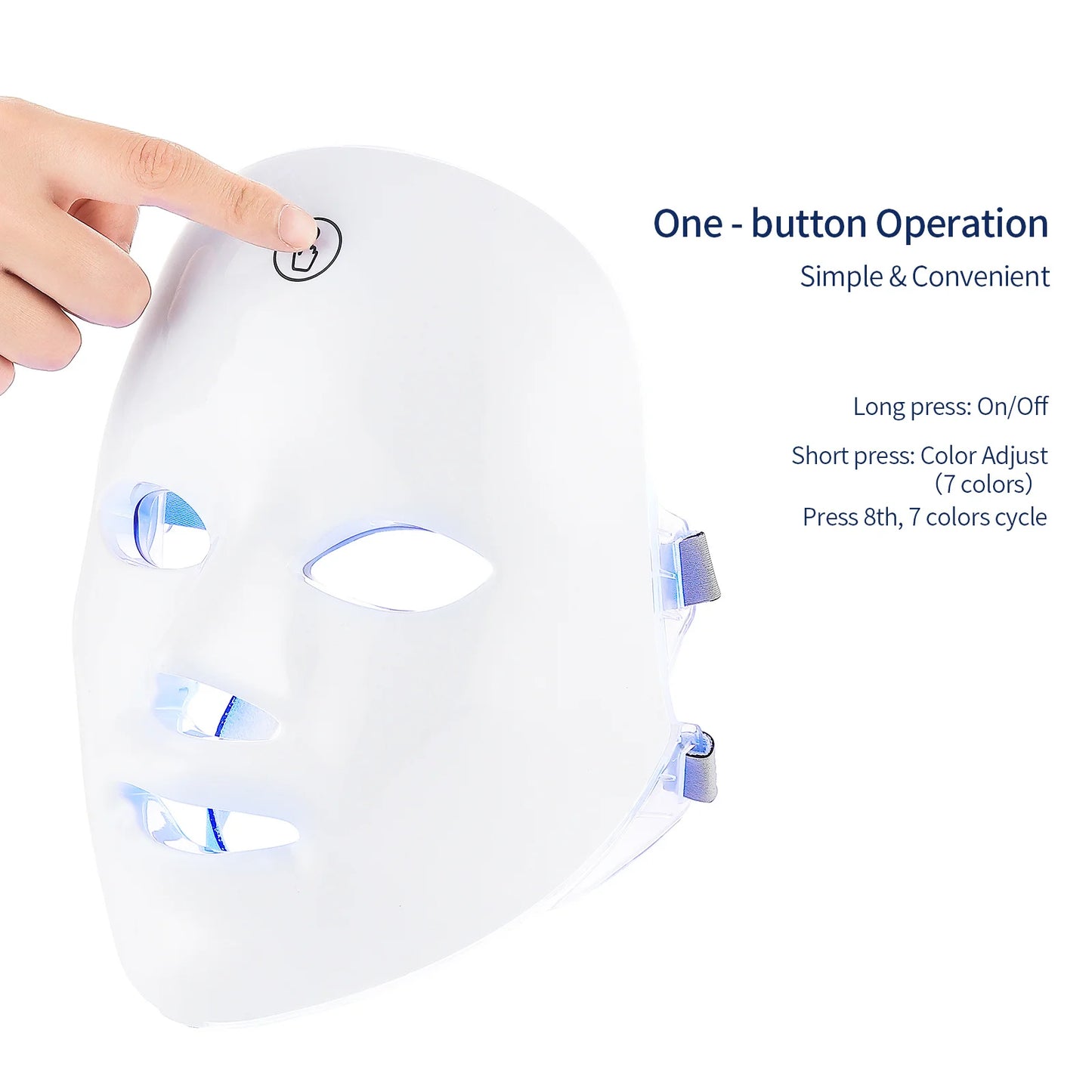 AgelessGlow LED Face Mask — 7-Colour Light Therapy for Home Use